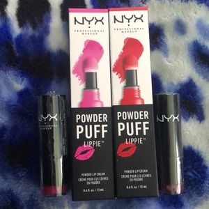 NYX Professional Makeup Powder Puff+CreamyLipstick